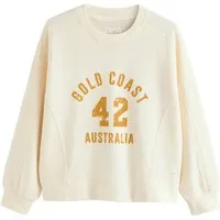 Next Sweater Sweatshirt mit Waffelstruktur aus 100 % Baumwolle (1-tlg)