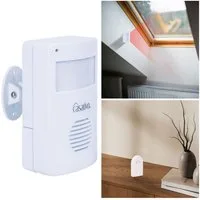 Casativo Bewegungsmelder Funk-Durchgangsmelder PIR-Sensor 8m Kabelloser Alarm-Bewegungsmelder, (1-St., 1er-Set & 2er-Set), 8m PIR-Sensor, 30m Reichweite & 3 Klingel-Optionen