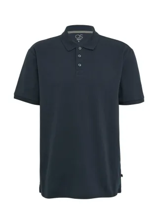 Q/S designed by - Poloshirt aus Piqué blau - Gr. - M