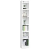 Yaheetech Bücherregal 7-Stufiges Regal 183 cm (H), 1-tlg., Schmales Bücherschrank mit 2 verstellbaren Einlegeböden