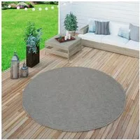 Paco Home Teppich Timber 125, rund, Höhe: 4 mm, Flachgewebe, Sisal Optik, In- und Outdoor geeignet, Wohnzimmer