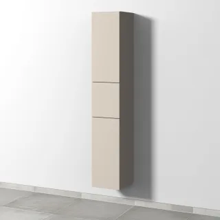 Sanipa 3way Hochschrank mit 2 Türen und 1 Auszug, Kaschmir-Matt SP1001U