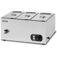 vertes Speisenwärmer Buffetwärmer Wärmebehälter Für Speisen Elektrisch 1500W, Inkl 3x 1/3 GN Behälter mit Deckel für 3x 6L