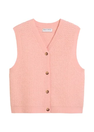 Marc OPolo DENIM - Ärmelloser Cardigan regular Rose Powder - Gr. - XS