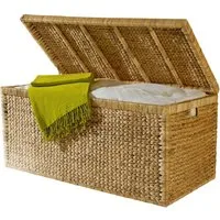 ARTRA Truhe Artra Design Geflecht Truhe Klappdeckel 95 cm natur BSCI beige (1 St)