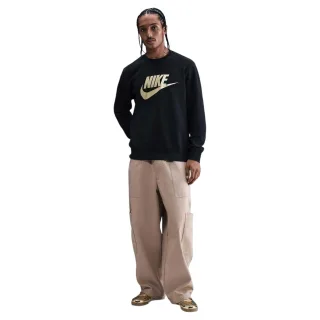 Nike - "Sportswear Club" Sweatshirt für Herren, Jersey, Regulär, Langärmlig (Schwarz/Gold)