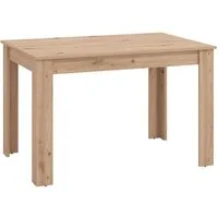 Home affaire Esstisch Hamar Esszimmertisch 120x80, Weiß oder Eiche Holz Küchentisch, Verlängerbar durch Einlegeplatte, max. Breite 160 cm