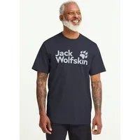 Jack Wolfskin T-Shirt BRAND T M T-Shirt aus Bio-Baumwolle, hoher Tragekomfort, großer Logo-Aufdruck
