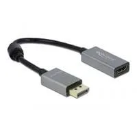 Aktiver Adapter Displayport 1.4 > HDMI Buchse 4K 60Hz grau/schwarz, 20cm