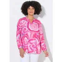 Angel of Style Longbluse Bluse A-Linie Batik-Muster Langarm