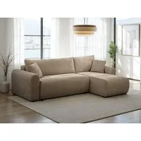 OTTO home Ecksofa JONAA L-Form, 241cm /Schlafsofa (133/200) OTTO. Verlässliche Qualität, Tonnentaschen-Federkern, Bettkasten, Cord, Struktur