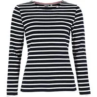 modAS Langarmshirt Damen Bretonisches Streifenshirt 25904 Langarm - Sweatshirt gestreift Shirt gestreift aus Baumwolle, Rundhalsausschnitt, femininer Schnitt