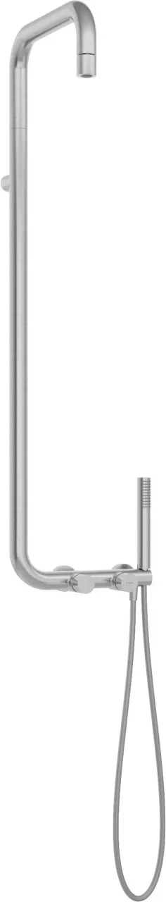 Neuesbad Serie 600 Duschsystem mit Thermostatarmatur, edelstahl gebürstet NB1DENQS_F4XT1
