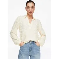 comma Langarmbluse Bluse Jacquard-Bluse mit 3-D-Struktur