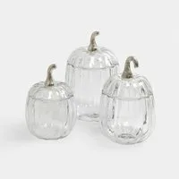 Mirabeau Vorratsdose Glasdose 3er Set Alérisse klar/antiksilber, Glas, Griff: Aluminium