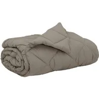 vidaXL Baumwollbettdecke Sommerdecke 220 x 240 cm Sommer 200 gsm Hellgrau, Bezug: Mikrofaser
