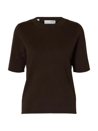 SELECTED WOMEN - SLWLURA 2/4 KNIT O-NECK - Gr. - XS