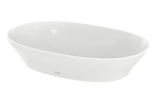TOTO Aufsatzwaschtisch weiß 400mm rund LINEARCERAM ohne Hahnloch ohne Überlauf, L4724E#XW L4724EXW