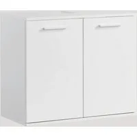 mokebo Waschbeckenunterschrank Der Waschbär (60x70x34 cm, in Weiß) Waschtischunterschrank, Waschtisch oder Badezimmerschrank aus Holz