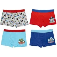 Disney Mickey Mouse Boxershorts für Kinder 4er Pack Unterwäsche aus Baumwolle (4-St)