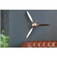riess-ambiente Wanddekoobjekt SCREW III 60cm silber, Metall · Flugzeug-Propeller · Wohnzimmer · Schlafzimmer