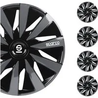 OMAC Radkappen Sparco 14 Zoll Roma Silber Grau 4tlg, (4-St) Einfache Installation, Haltbar