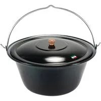Grillplanet Holzkohlegrill Gulaschkessel von Grillplanet mit 22 Liter Inhalt und Deckel, Set