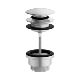 Keuco Ablaufgarnitur Armaturenzubehör 59902 Push-Open, Aluminium-finish, 59902170000 59902170000