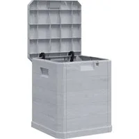 vidaXL Gartenbox Garten-Aufbewahrungsbox 90 L Hellgrau