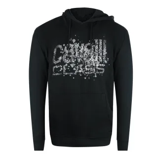 Cavalli Class - Schwarzer Hoodie Mit Gesprühtem Logo
