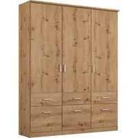 rauch Kleiderschrank Kleiderschrank Schrank Garderobe deckenhoher Schrank BREMEN (optional mit Spiegel, Breiten: 91/136/181 cm, Höhe: 199 cm) in vielen Farbvariationen, inkl. Kranzblende MADE IN GERMANY