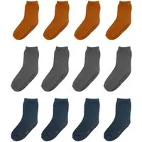 Mejale Kurzsocken Babysocken Jungen Mädchen Kurzsocken Anti Rutsch 12 Paar Baumwolle (Set, 12-Paar, 12 Paar) Wellenförmige Anti-Rutsch-Noppen