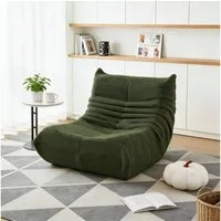 REDOM Sofa Sitzsack, Einzelsofa, Wohnzimmer Sofa, Interne rahmenlose Struktur, Teddyfleece+Schaumstoff mit hoher Dichte 1 Teile