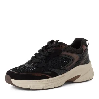 Tamaris - Da.-Schnürer black glam - Gr. - 37