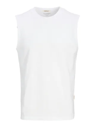 JACK&JONES - JORHYDRA SLEEVELESS TEXTURE TEE bright white - Gr. - XXL