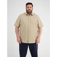 LERROS Kurzarmhemd Kurzarmhemd mit Knitterlook, grosse Größen