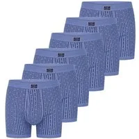 ESGE - Die Wäsche-Macher Retro Boxer 6er Pack Jeans (Spar-Set, 6-St) Retro Short / Pant - Baumwolle - mit Eingriff - Strapazierfähig