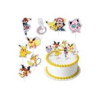 Festivalartikel Tortenstecker Pokemon Topper Set 8 Stk Geburstag Torten Deko Kuchen Junge