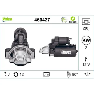 Valeo Starter 2,0 kW Citroen Fiat Ford Land Rover Peugeot 460427