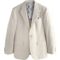 Next Sakko Regular Fit Anzugsakko mit Karos aus Leinengemisch (1-tlg)