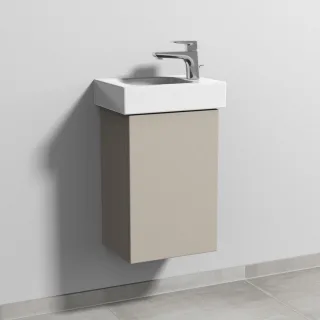 Sanipa 3way Waschtischunterbau zu Geberit iCon Waschtisch mit 1 Tür, Kaschmir-Matt SP6581U