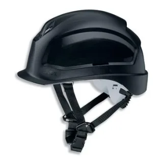 uvex pheos S-KR Schutzhelm mit Lüftung - mit Drehradsystem - gekürztem Schirm  schwarz 52 cm - 61 cm - 9772931