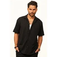 CARISMA Kurzarmhemd mit Struktur als lässiges Sommerhemd - Poloshirt für Herren Herren Polohemd T-Shirt im Regular-Fit - Strandhemd