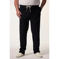 Men Plus Schlupfhose Leinenmix-Hose Relaxed Fit Elastikbund