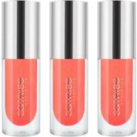Catrice Lipgloss ETERNAL RED Cherry Bomb Lip Oil, 3-tlg., Satte Farbe, glänzendes Finish, geschmeidig mit Plumping-Effekt.