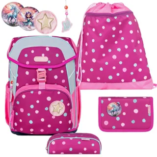 Belmil Schulranzen-Set MAXI 4tlg Punkte "Starry Bubbles"