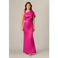 Adrianna Papell Abendkleid Satin Crepe Draped Gown Klassisches, elegantes und skulpturales Satin-Kleid