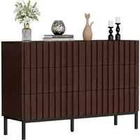 UEV Kommode schmal Sideboard für Wohnzimmer Schlafzimmer Flur (Packung, Aufbewahrungsschrank), Kippsicherung, Aufbewahrungskommode, TV Board Schubladenschrank Buffet