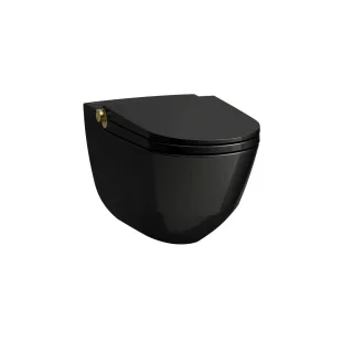 LAUFEN Dusch-T-WC wandh. RIVA 600x355x405 rim. sch gl m. Controller Gold gl, H8206910220001 H8206910220001