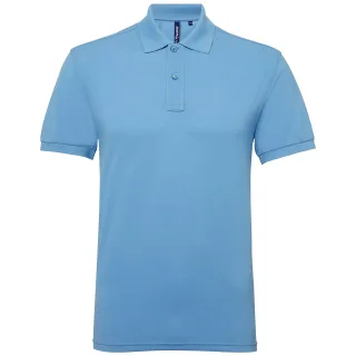 Asquith & Fox Herren Kurzarm Performance Blend Polo Shirt (Kornblume)
